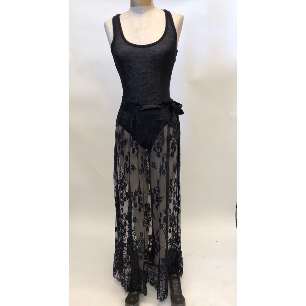 Sheer French Lace Maxi Festival Maxi boho skirt